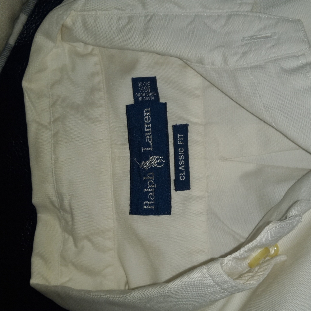 Ralph Lauren long sleeve white button down size 16 1/2 or 34/35